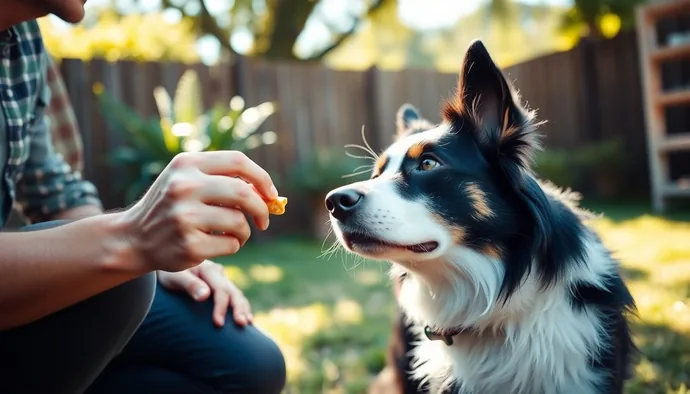 Border Collie sahibi, köpeğiyle yüksek konsantrasyon gerektiren bir görev çalışması sırasında