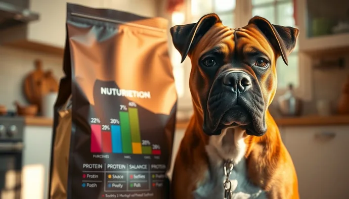 Boxer ırkına uygun kuru mama paketi etiket okuma örneği - protein kaynağı sıralaması ve besin değerleri