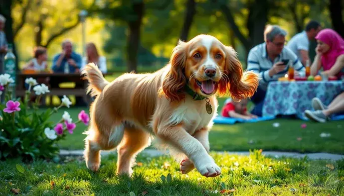 Cocker Spaniel köpek ırkının karakteristik özelliklerini gösteren bir fotoğraf