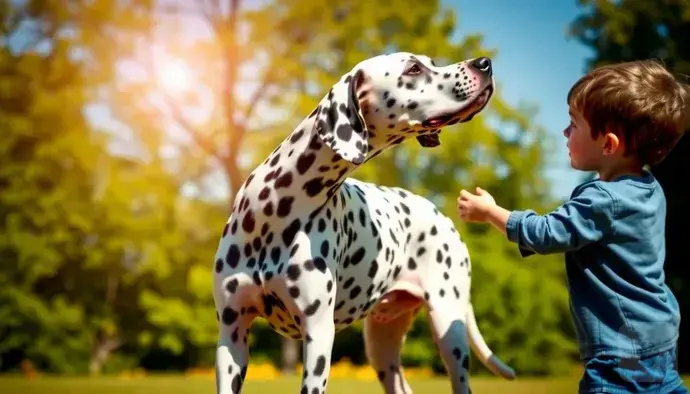 Dalmaçyalı köpeklerin tarihsel ve fiziksel özelliklerini açıklayan bir görüntü