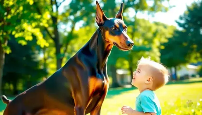 Doberman köpeği, zeki ve sadık doğasıyla dikkat çeken bir ırktır.