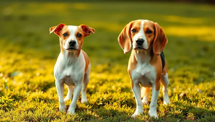 Jack Russell Terrier ve Beagle yan yana dururken — iki ırkın boy ve fiziksel yapı farkı