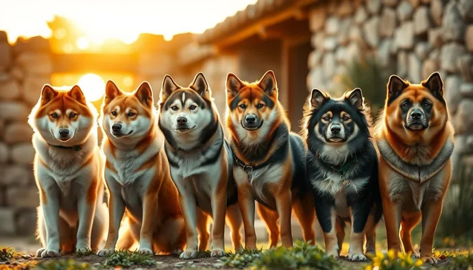 Japon köpek ırkları: Akita Inu, Shiba Inu, Kai Ken, Kishu Ken ve Shikoku'nun fiziksel karşılaştırması