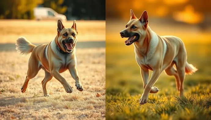 Kangal köpeği açık alanda egzersiz yaparken, kas yapısı ve enerji seviyesi gözle görülür şekilde aktif
