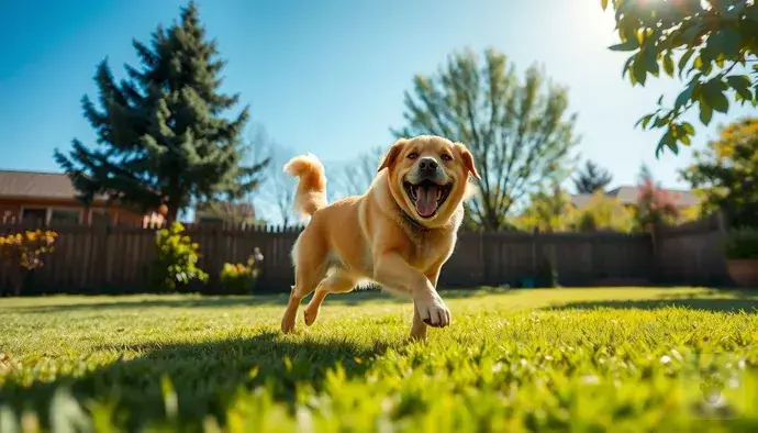 Kangal köpeği geniş bir bahçede koşarken