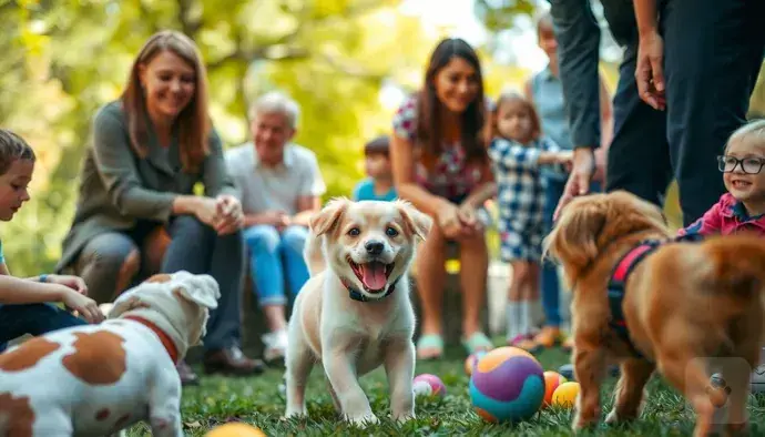 Köpek sosyalizasyon sürecinde farklı insanlarla ve hayvanlarla etkileşimde bulunuyor.