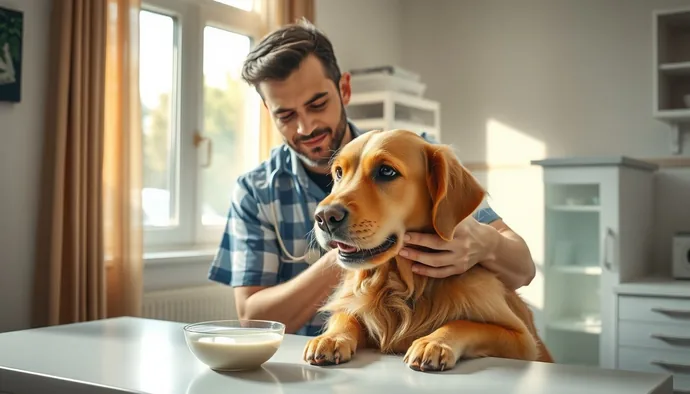 Köpeklerde ayran tüketiminin risklerini açıklayan veteriner perspektifi görseli