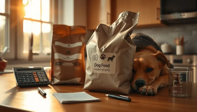 Köpek mama etiketi üzerinde kuru madde bazında hesaplama örneği