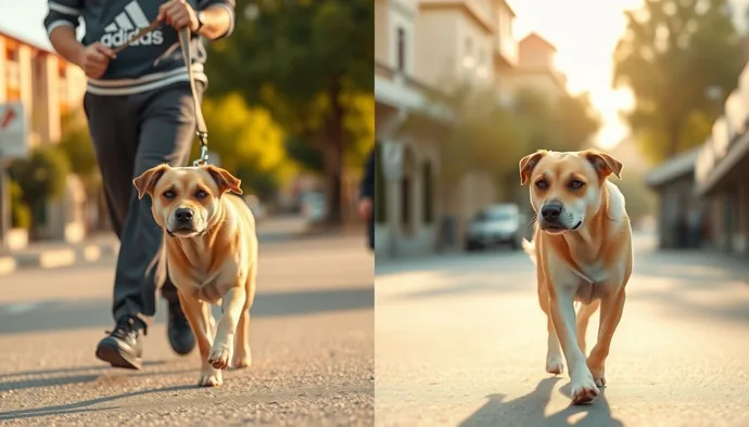 Köpek tasma çekerken doğru ve yanlış yürüyüş pozisyonu