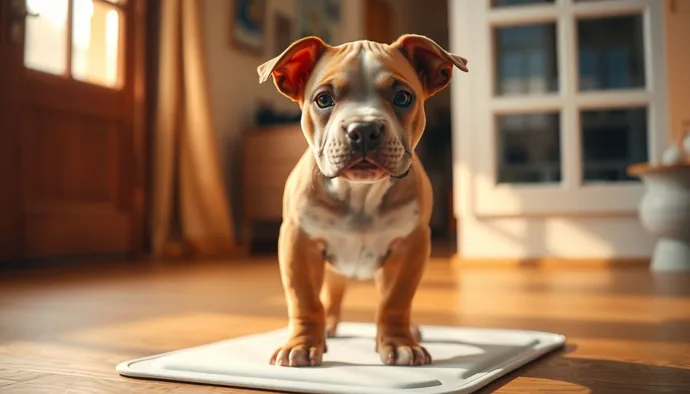 Yavru Pitbull'un tuvalet pedini doğru kullandığı an