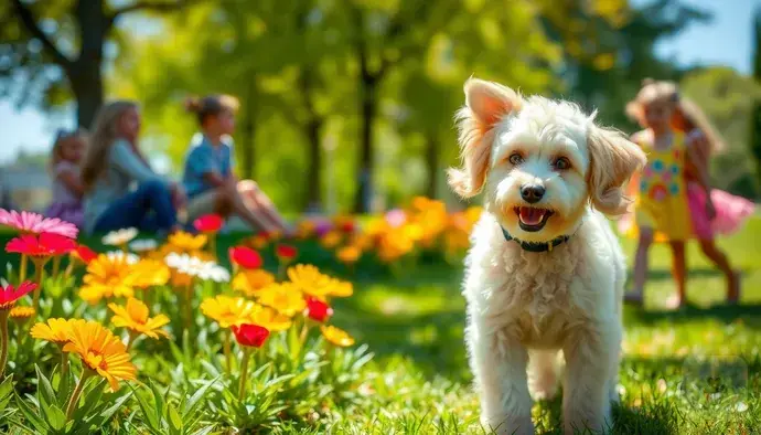 Poodle köpeklerinin sosyal ve zeki doğalarını yansıtan bir fotoğraf
