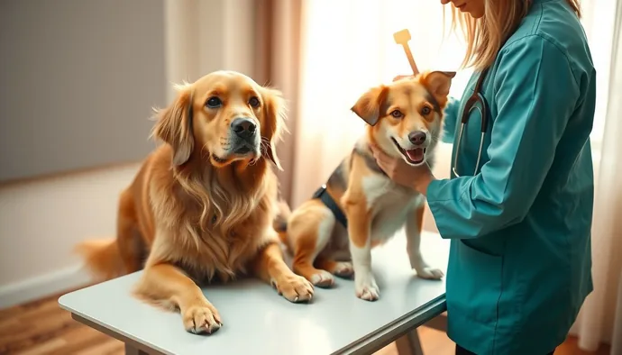 Farklı yaşlardaki köpeklerin kognitif fonksiyonlarını değerlendiren veteriner muayenesi