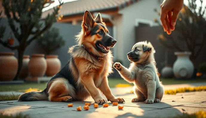 Alman Kurdu yavrusuyla kısa ve etkili bir eğitim seansı çalışması