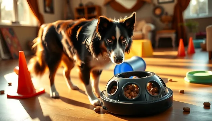 Border Collie'nin zihinsel meşguliyet gereksinimini gösteren çalışma sahnesi