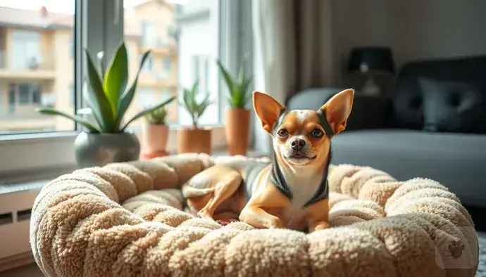 Chihuahua'nın apartman ortamında nasıl adapte olabileceğini gösteren bir sahne
