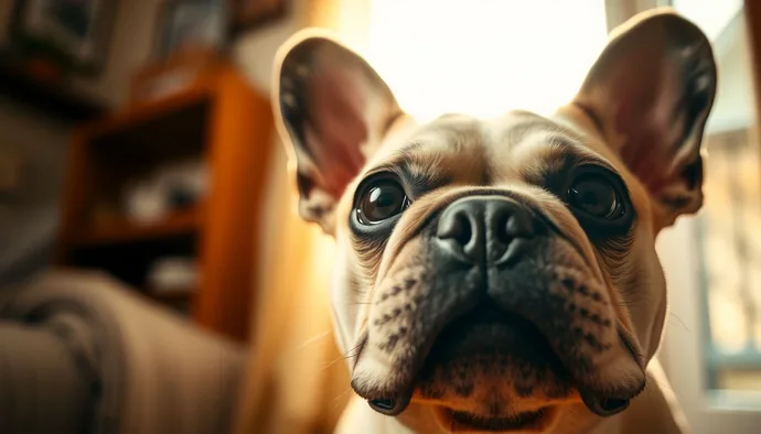 French Bulldog'un kısa burun yapısını ve gözlerini ifade eden portre