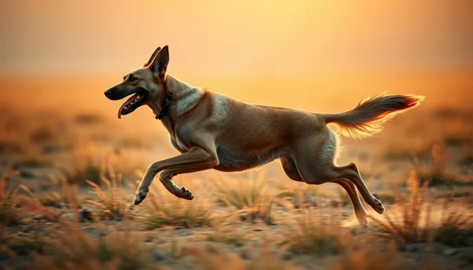 Kangal köpeği açık alanda serbest koşu yaparken