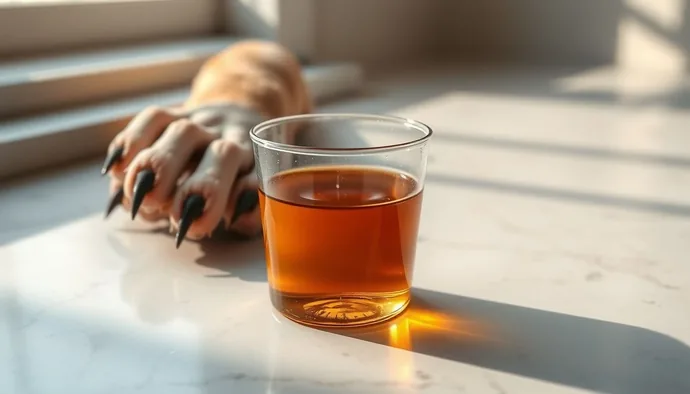 Köpekte sarımsak zehirlenmesi sonrası gözlemlenen koyu idrar örneği