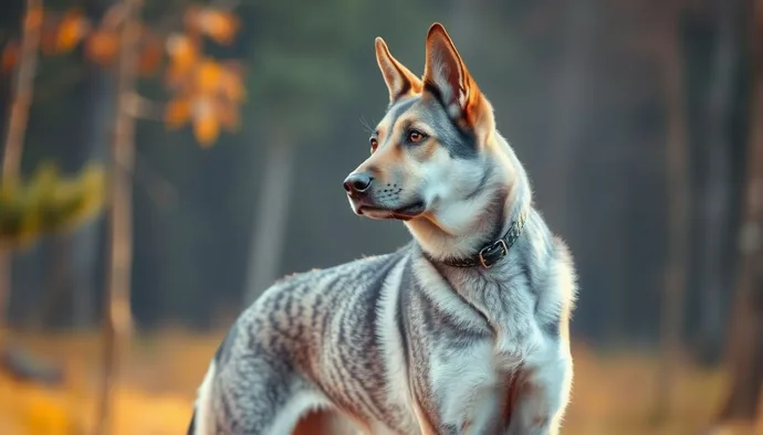 Norwegian Elkhound'un dikkatli bakışı ve postürü, avcılık içgüdülerinin modern davranışlara nasıl yansıdığını gösteriyor
