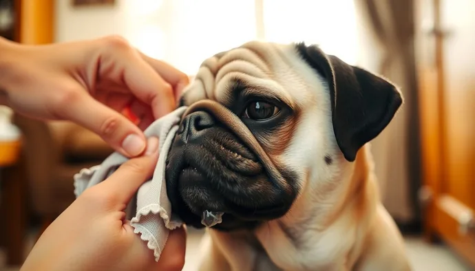 Pug köpeğin yüz kıvrımlarının temiz ve sağlıklı tutulması gereken bölgeleri