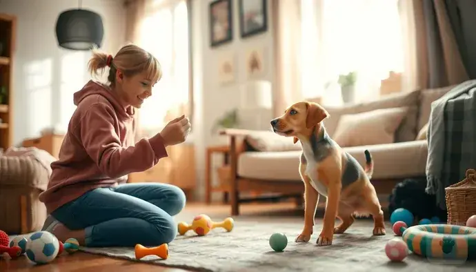 Yavru köpek eğitimine başlama anı