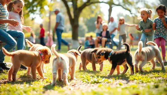 Yavru köpeklerin sosyalleşme sürecinde farklı sosyal ortamları deneyimlemesi