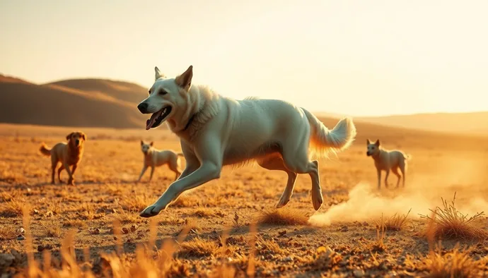 Akbaş köpeği geniş arazide çalışırken, günlük egzersiz ihtiyacını doğal ortamında karşılıyor