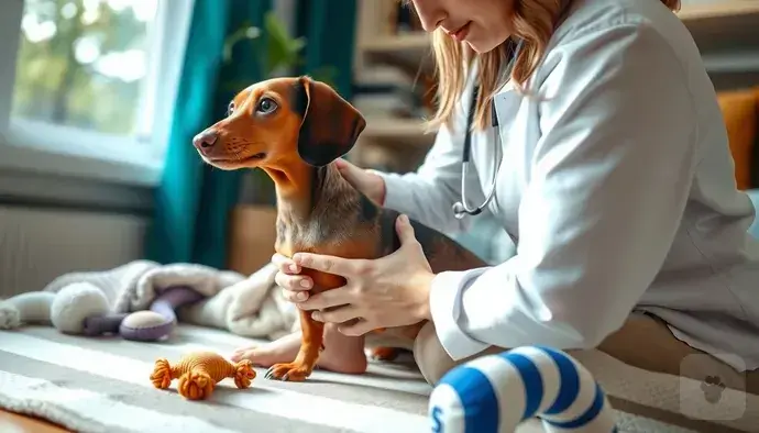 Dachshund köpeği omurga sağlığı kontrolü