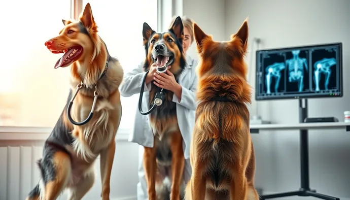 Kangal ve Kavkas çoban köpeklerinin yıllık sağlık kontrolleri için veteriner muayenesinde deri, göz ve kalça değerlendirmesi yapılması