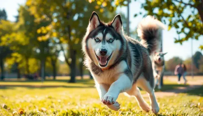 Aktif yaşam tarzına uygun bir Sibirya Husky