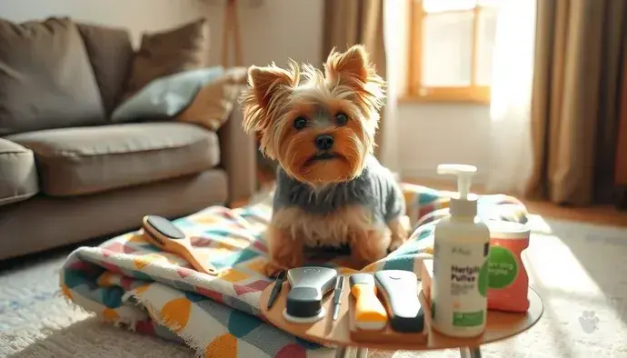 Yorkshire Terrier'in bakımı için gerekli malzemeler