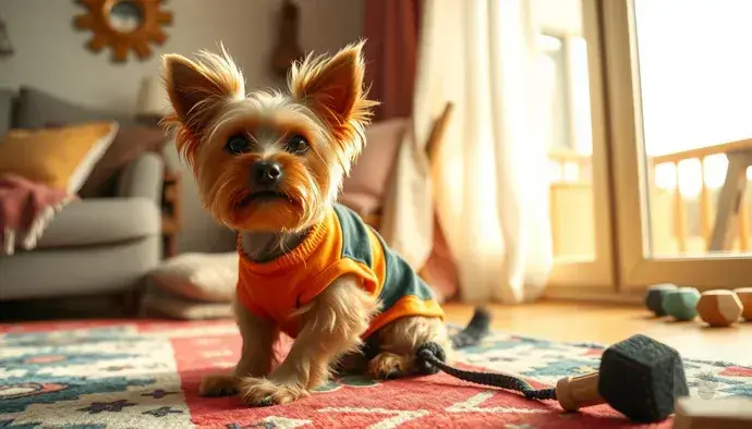 Yorkshire Terrier, iklim koşullarına uygun kıyafetlerle