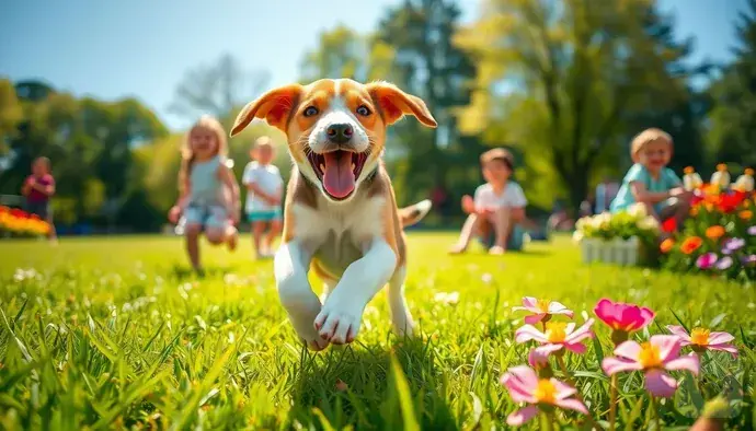 Beagle köpek türünün enerjik ve oyuncu yapısını gösteren bir fotoğraf