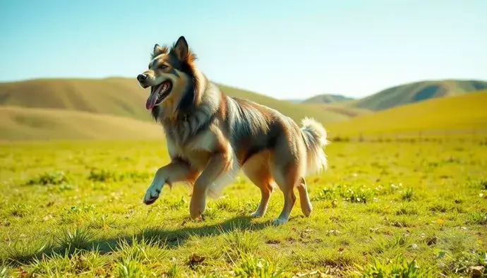 Kavkas Çoban Köpeği açık alanda egzersiz yaparken