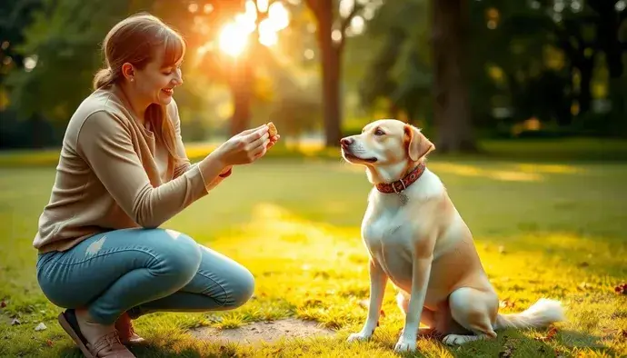 Köpek eğitimi sırasında köpek ve sahibi etkileşimde