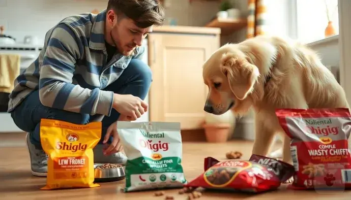 Alerjik köpekler için doğru mama seçimini gösteren bir grafik